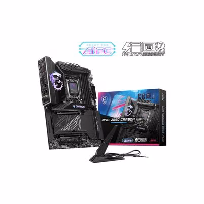 Tarjeta Madre Msi Mpg Z890 Carbon Wifi Compatibilidad Con Procesador Intel Core Ultra (Series 2) Socket De Procesador Lga 1851 Memoria Maxima 256gb Ddr5-Sdram (Maxima) Interfaz 2.5 Gigabit Ethernet Pci Express X16 Color Negro, Gris